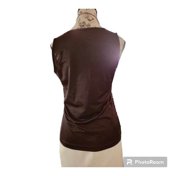 Jones New York Glittery Glitzy Silver Sequined Top - Picture 4 of 6